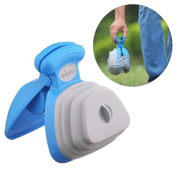 Pet Dog Poop Bag Dispenser Travel Foldable Poop Spoon